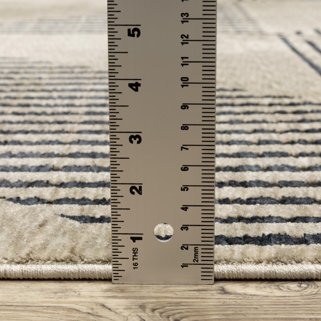 Oriental Weavers Capella CAP04 Beige Rectangle Indoor Runner Geometric Pattern-