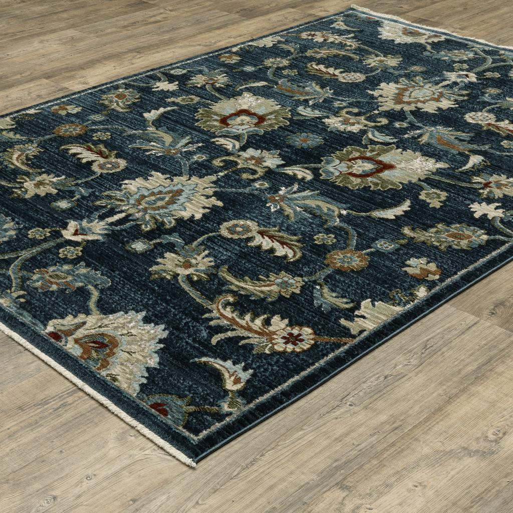 Oriental Weavers Capella CAP05 Blue Rectangle Indoor Area Rug Oriental Pattern-