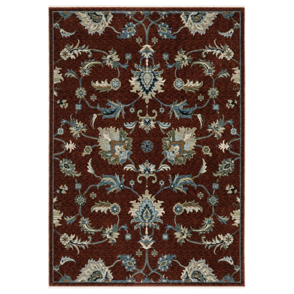 Oriental Weavers Capella CAP06 Red Rectangle Indoor Area Rug Oriental Pattern-