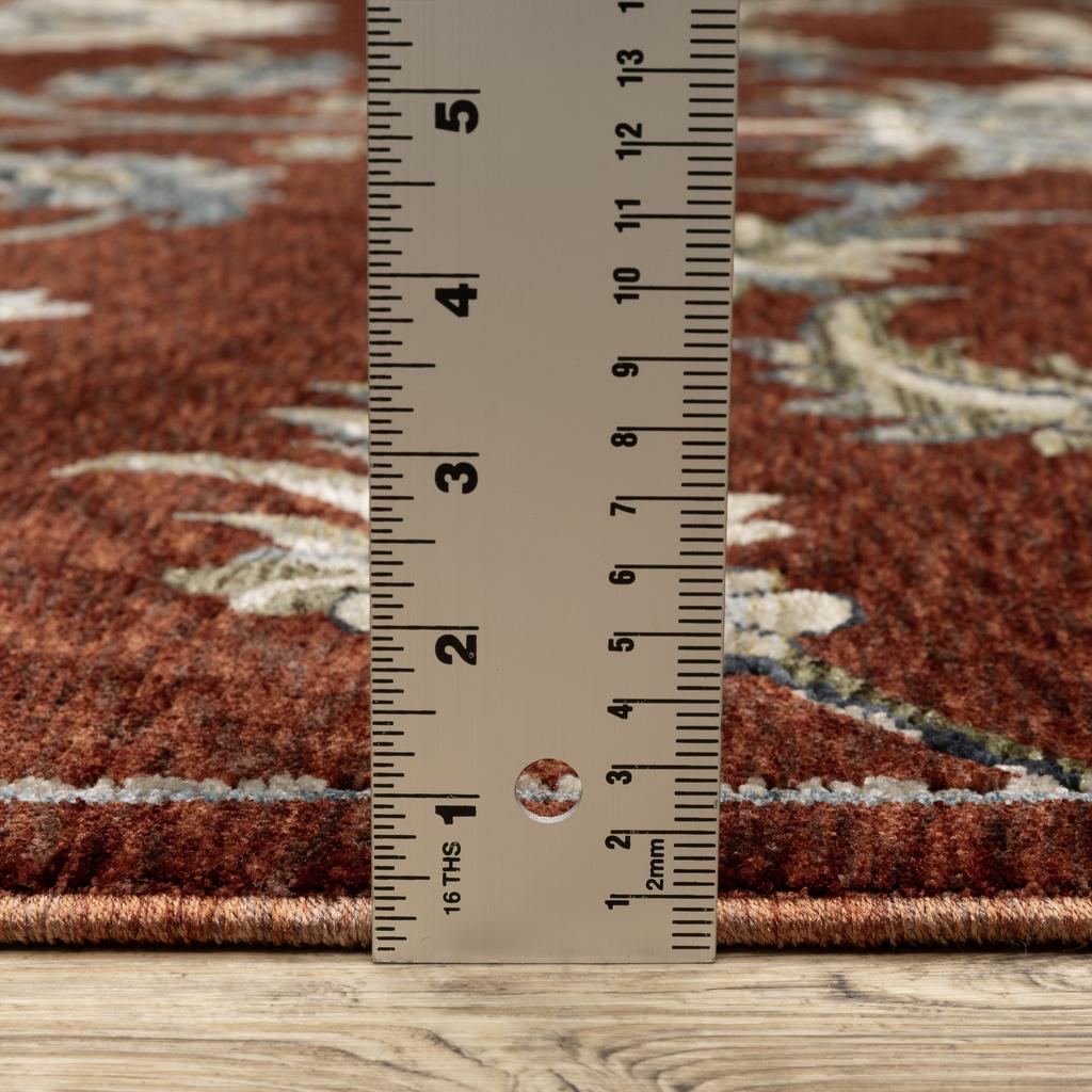 Oriental Weavers Capella CAP06 Red Rectangle Indoor Runner Oriental Pattern-