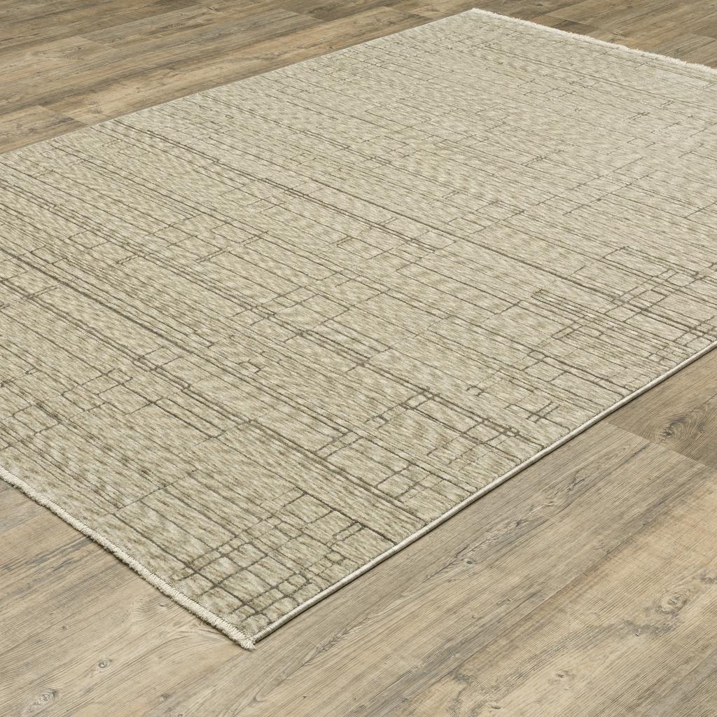Oriental Weavers Capella CAP07 Beige Rectangle Indoor Area Rug Geometric Pattern-