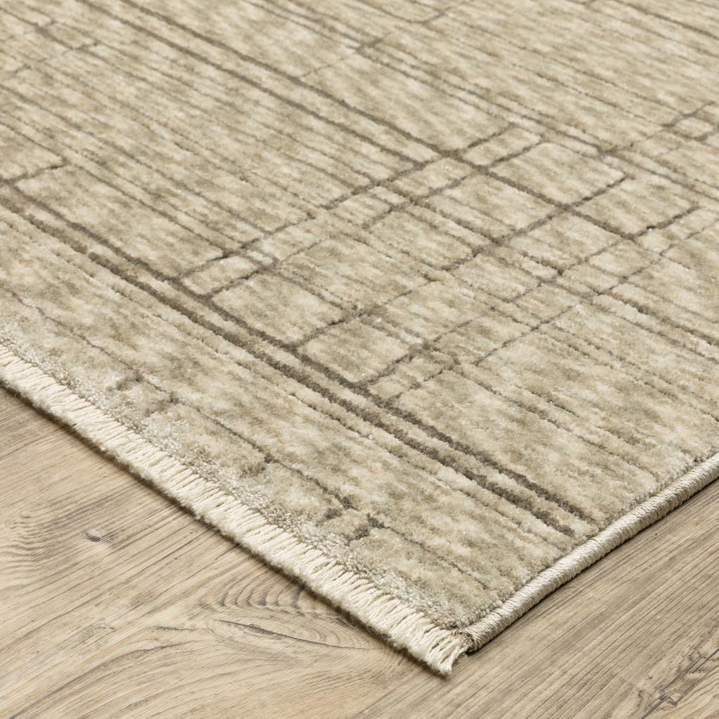 Oriental Weavers Capella CAP07 Beige Rectangle Indoor Runner Geometric Pattern-