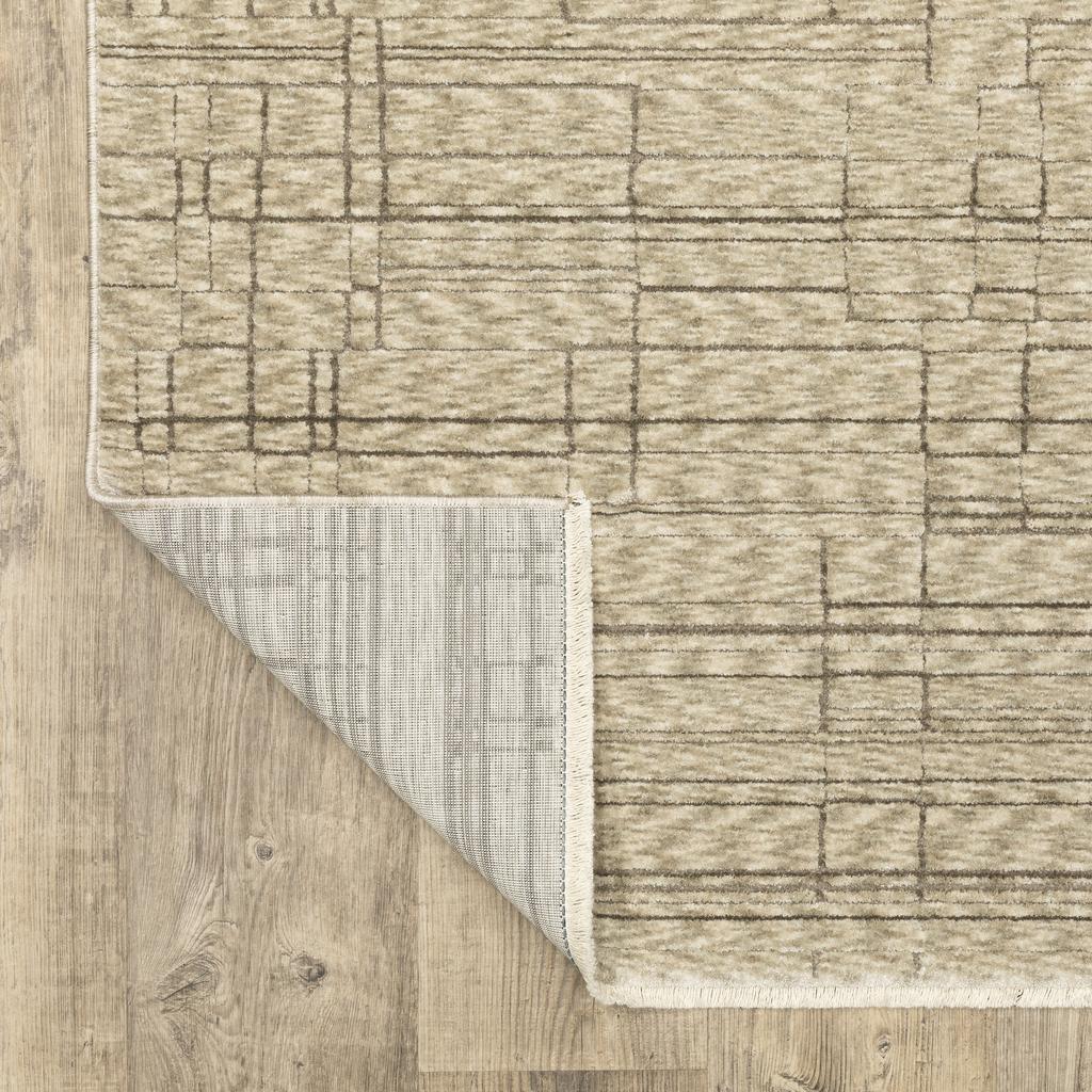 Oriental Weavers Capella CAP07 Beige Rectangle Indoor Runner Geometric Pattern-