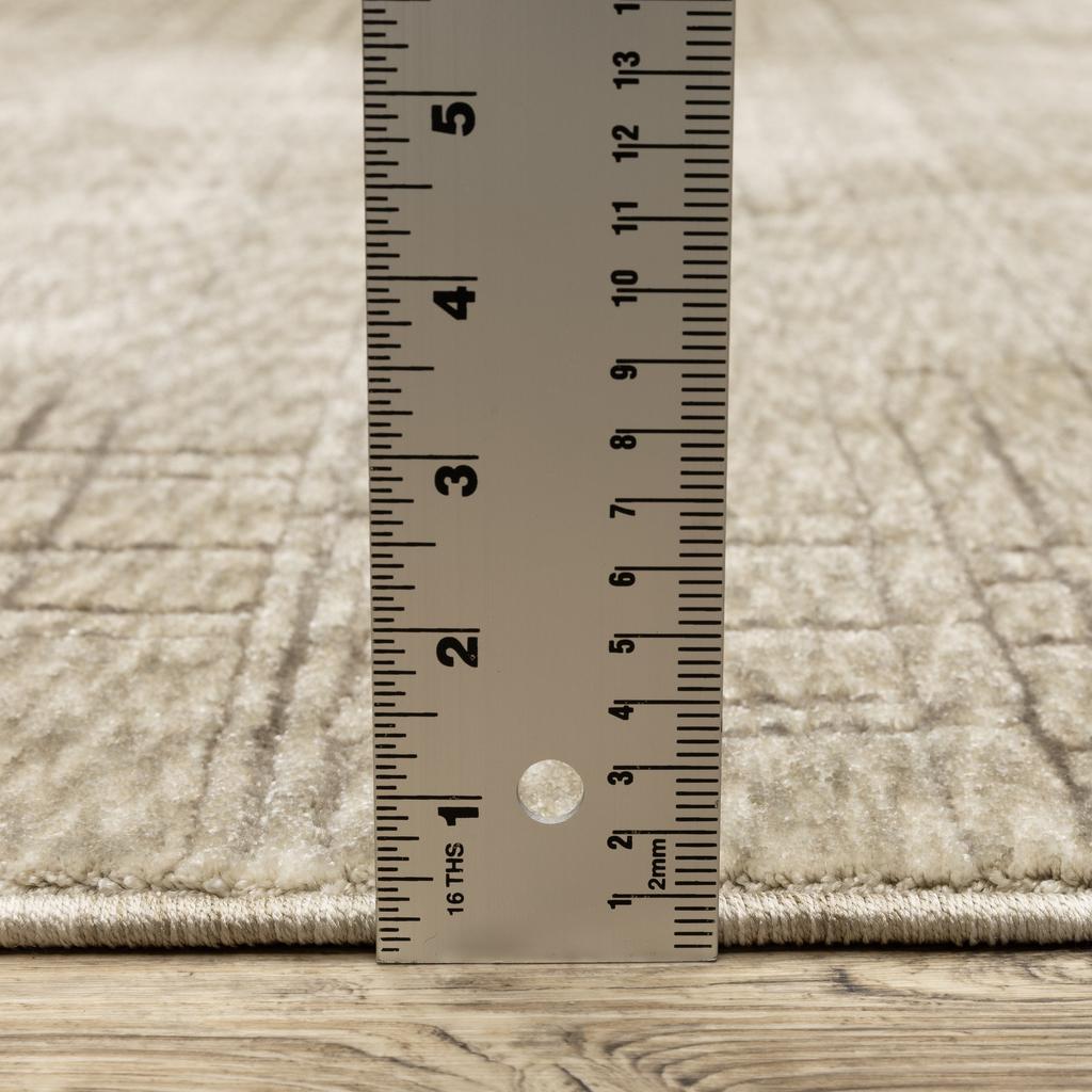 Oriental Weavers Capella CAP07 Beige Rectangle Indoor Area Rug Geometric Pattern-