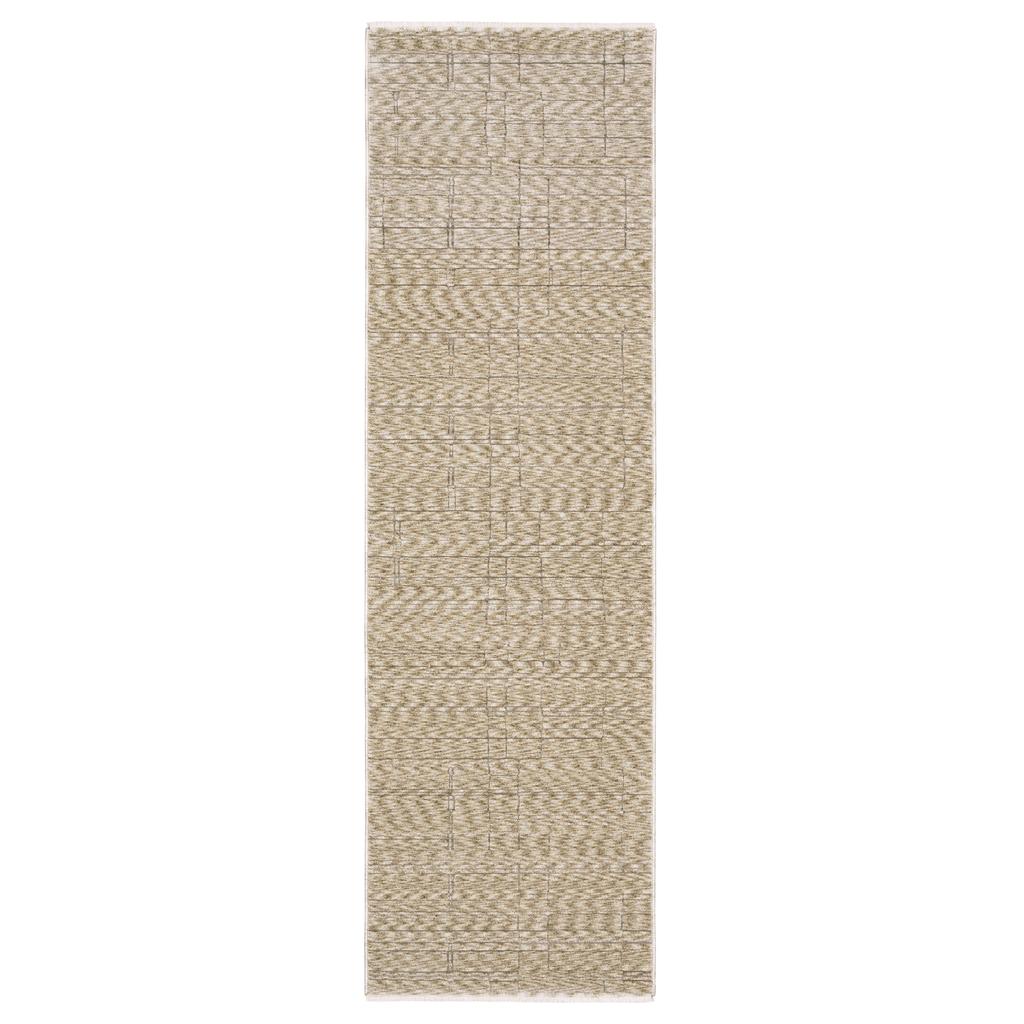 Oriental Weavers Capella CAP07 Beige Rectangle Indoor Runner Geometric Pattern-
