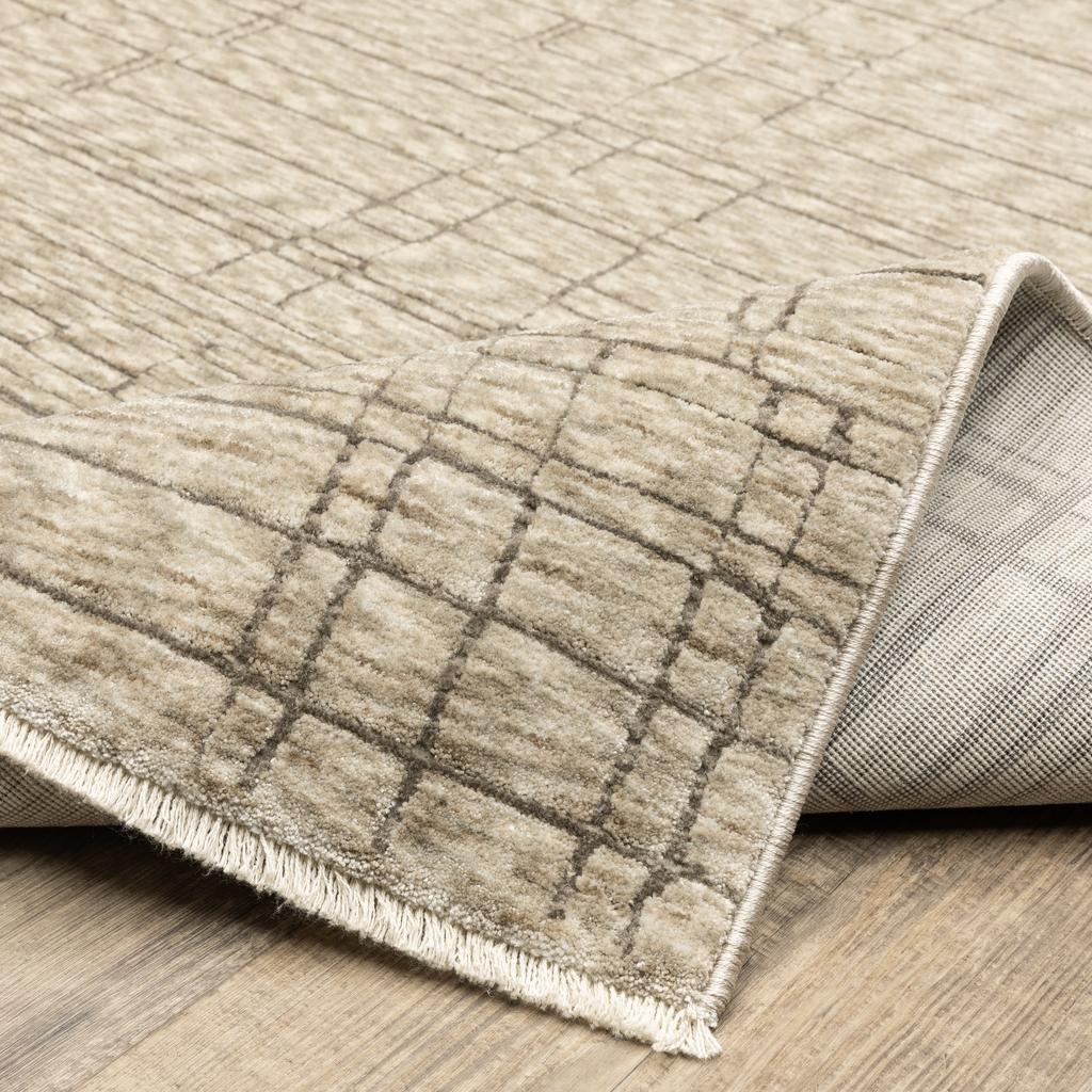 Oriental Weavers Capella CAP07 Beige Rectangle Indoor Runner Geometric Pattern-