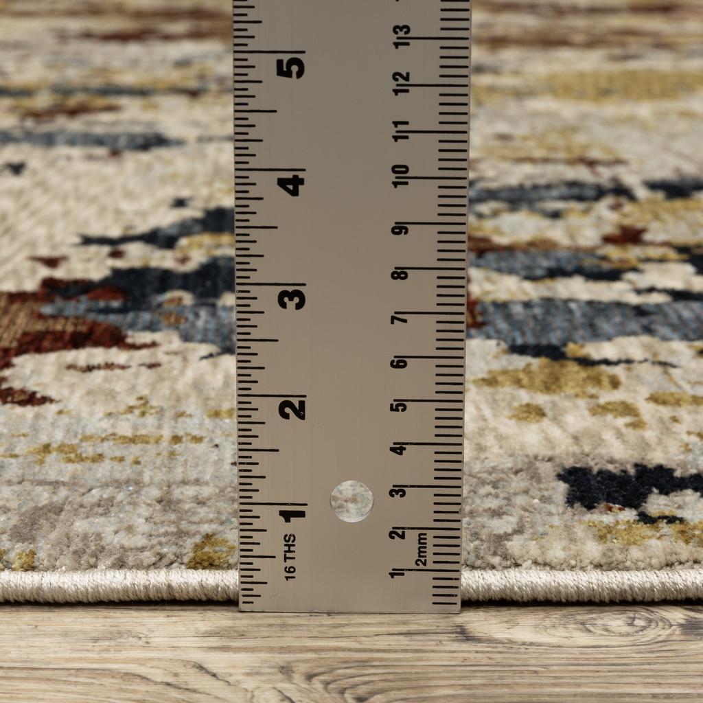 Oriental Weavers Capella CAP11 Beige Rectangle Indoor Runner Abstract Pattern-