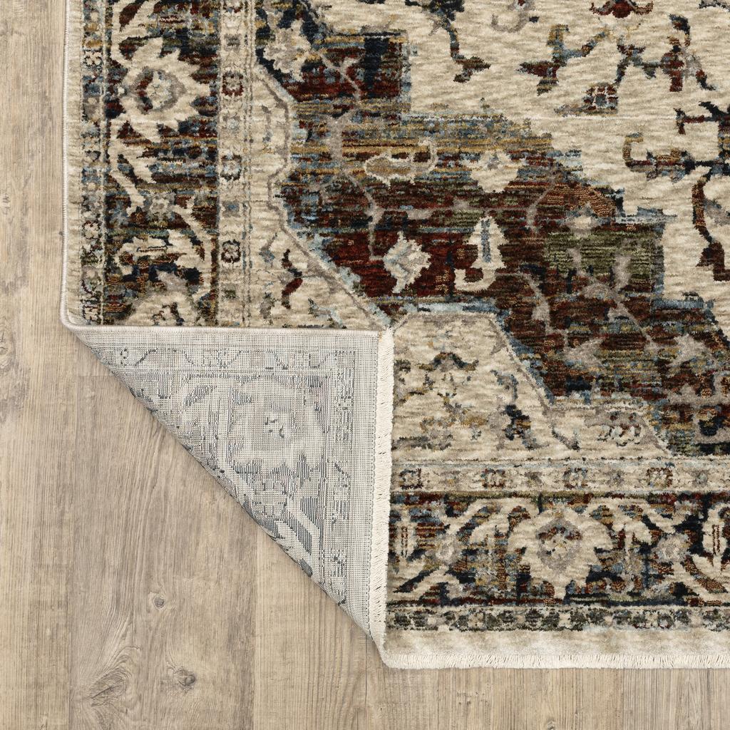 Oriental Weavers Capella CAP12 Beige Rectangle Indoor Area Rug Medallion Pattern-