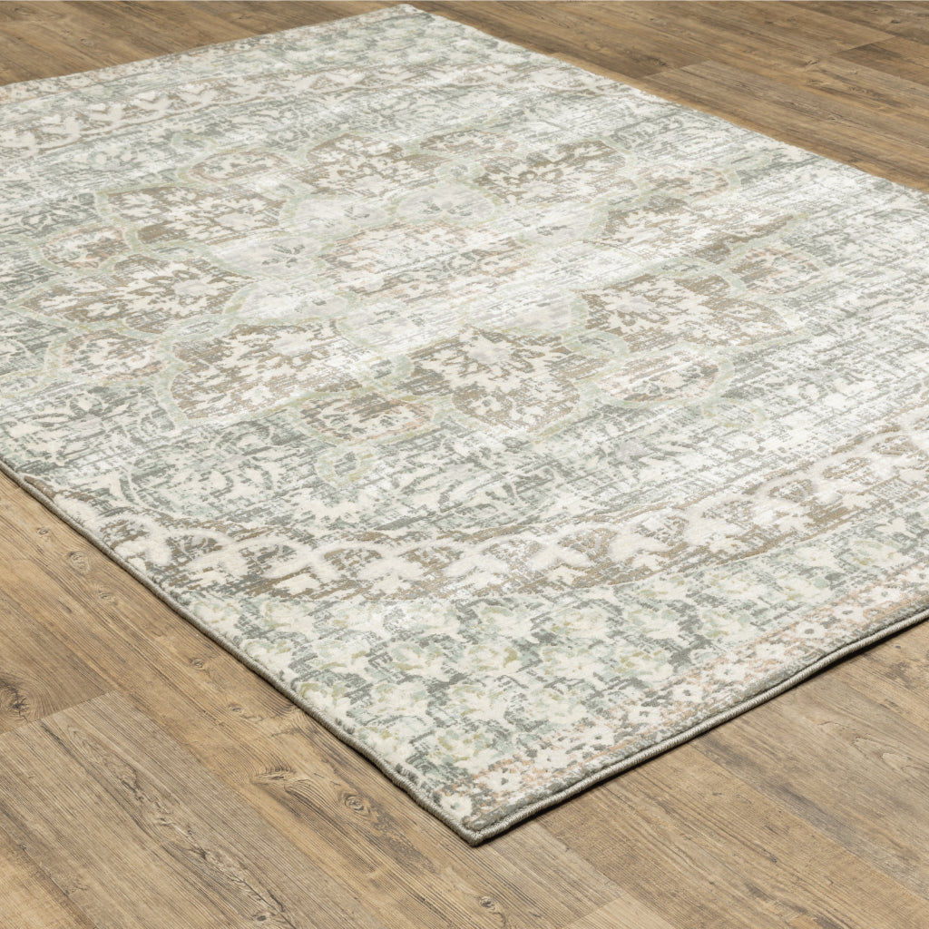 Oriental Weavers Capistrano 517B1 Multicolor Rectangle Indoor Area Rug - Stain Resistant Low-High Pile Rug with Floral Design-