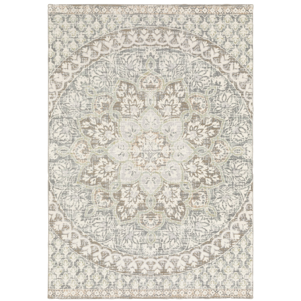 Oriental Weavers Capistrano 517B1 Multicolor Rectangle Indoor Area Rug - Stain Resistant Low-High Pile Rug with Floral Design-