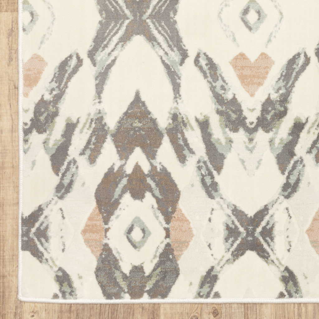 Oriental Weavers Capistrano 534A1 Multicolor Rectangle Indoor Area Rug - Stain Resistant Low-High Pile Rug with Geometric Design-