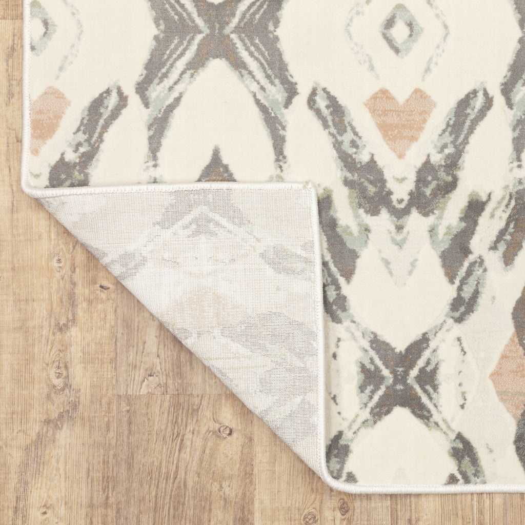 Oriental Weavers Capistrano 534A1 Multicolor Rectangle Indoor Area Rug - Stain Resistant Low-High Pile Rug with Geometric Design-