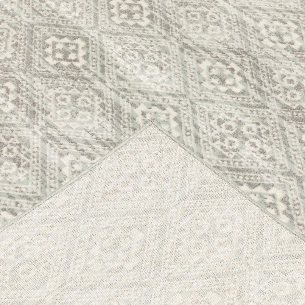 Oriental Weavers Capistrano 9894F Gray Rectangle Indoor Area Rug - Stain Resistant Low-High Pile Rug with Geometric Design-