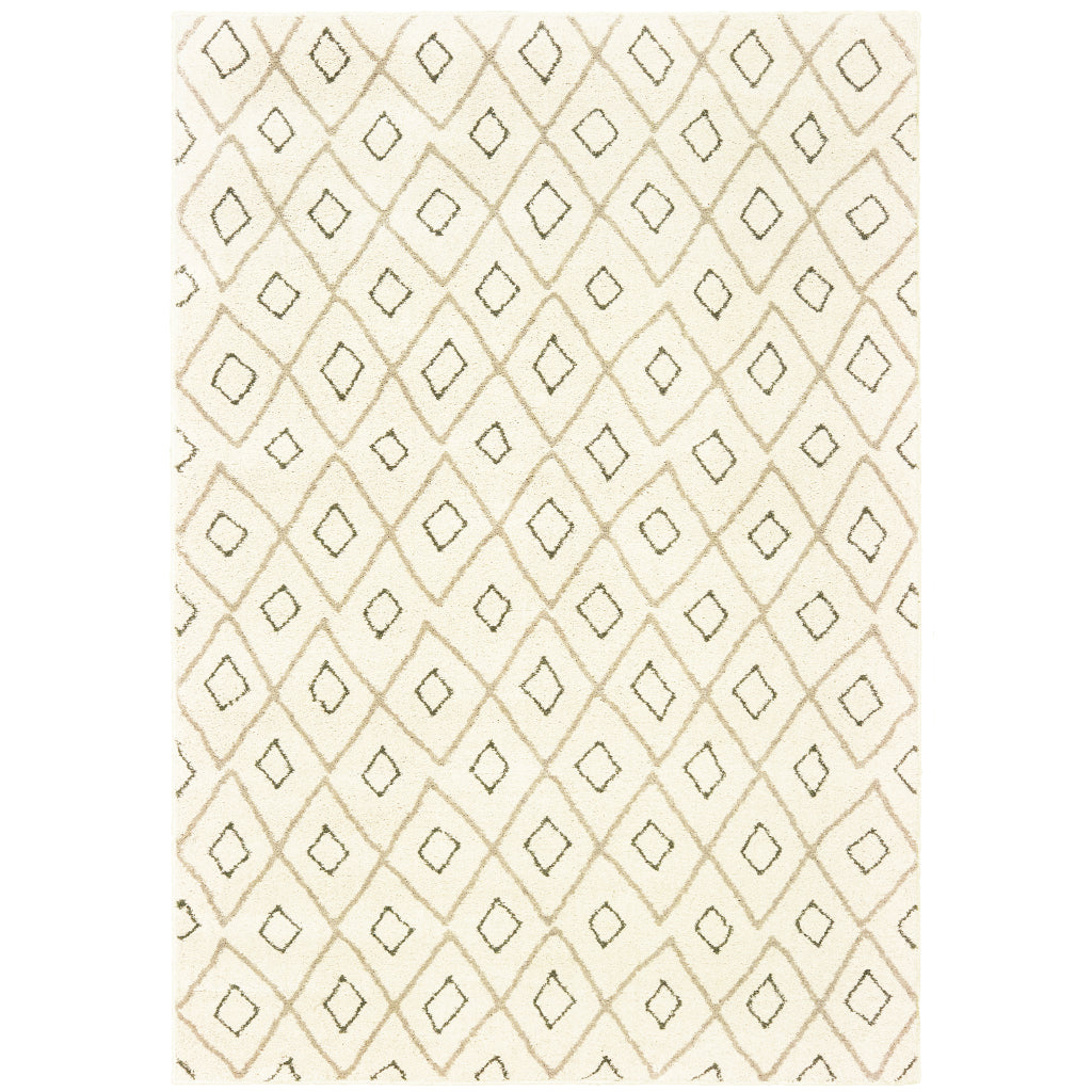 Oriental Weavers Carson 3943G Ivory Rectangle Indoor Area Rug - Stain Resistant Geometric Rug-