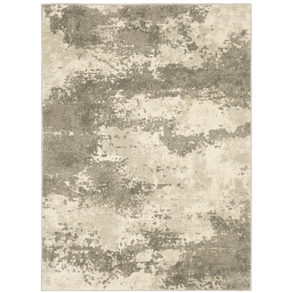 Oriental Weavers Carson 0734D Gray Rectangle Indoor Area Rug - Stain Resistant Abstract Rug-