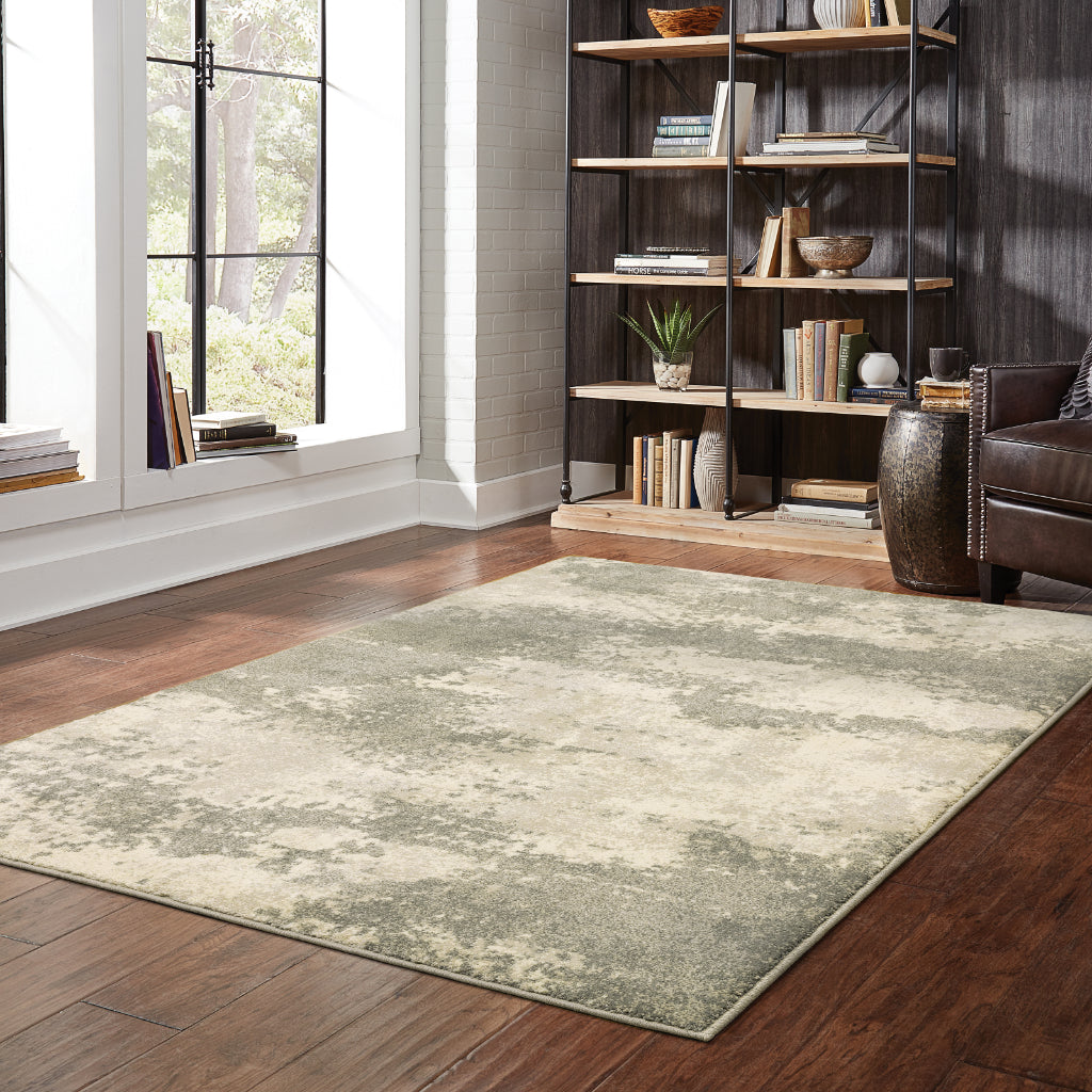 Oriental Weavers Carson 0734D Gray Rectangle Indoor Area Rug - Stain Resistant Abstract Rug