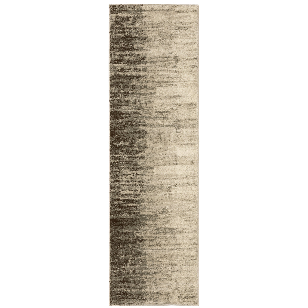 Oriental Weavers Carson 0735A Gray Rectangle Indoor Runner - Stain Resistant Abstract Rug