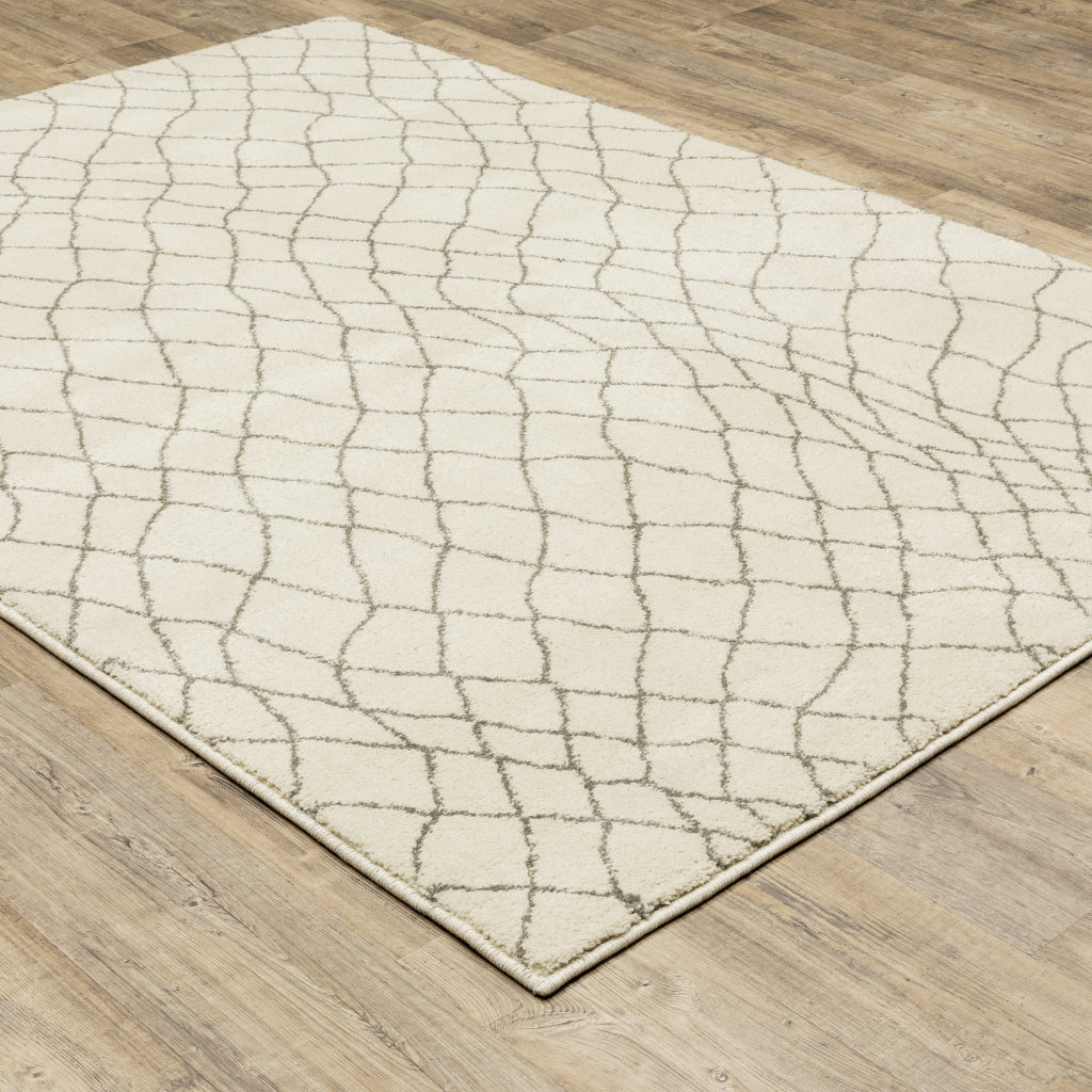 Oriental Weavers Carson 0738B Ivory Rectangle Indoor Area Rug - Stain Resistant Geometric Rug-