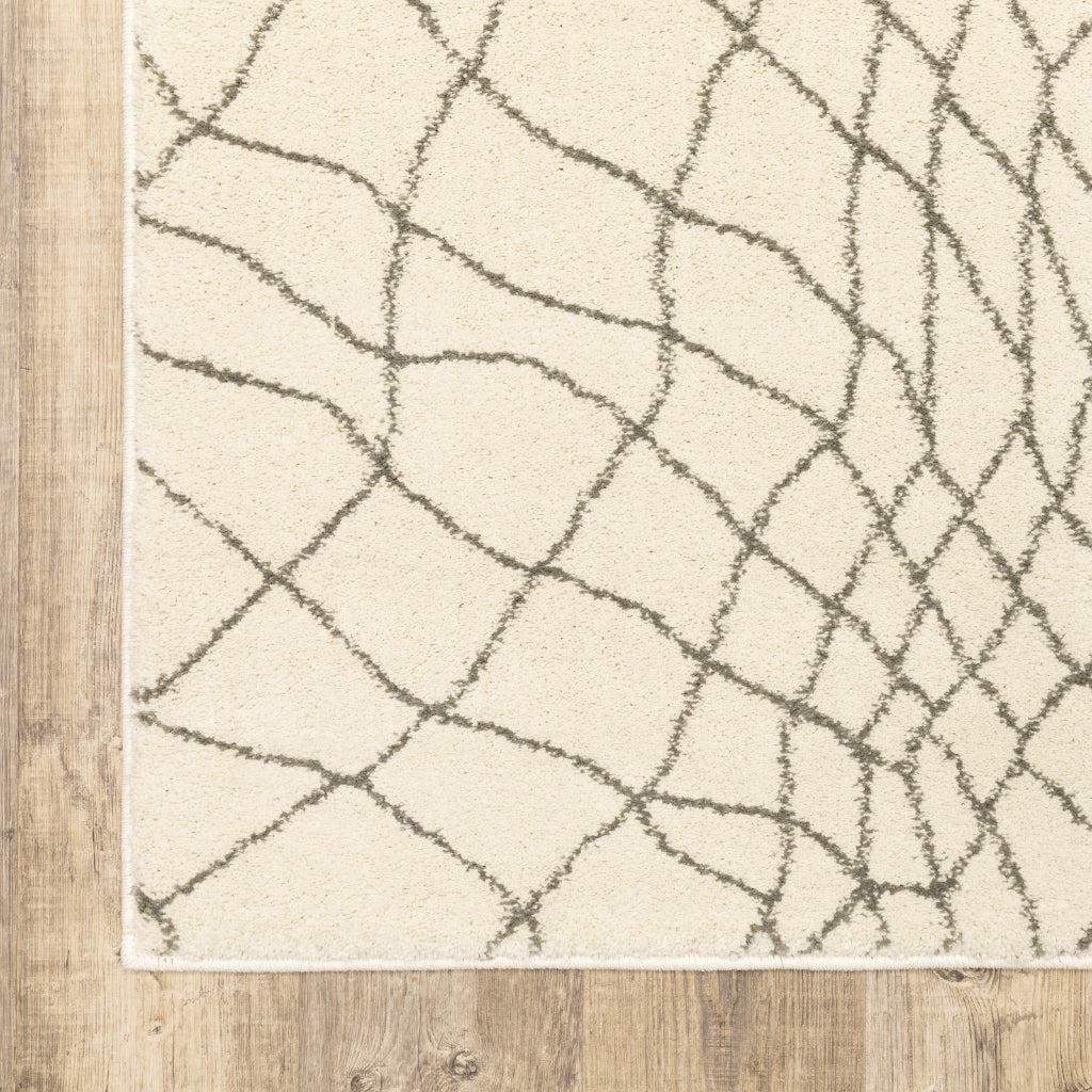 Oriental Weavers Carson 0738B Ivory Rectangle Indoor Area Rug - Stain Resistant Geometric Rug-