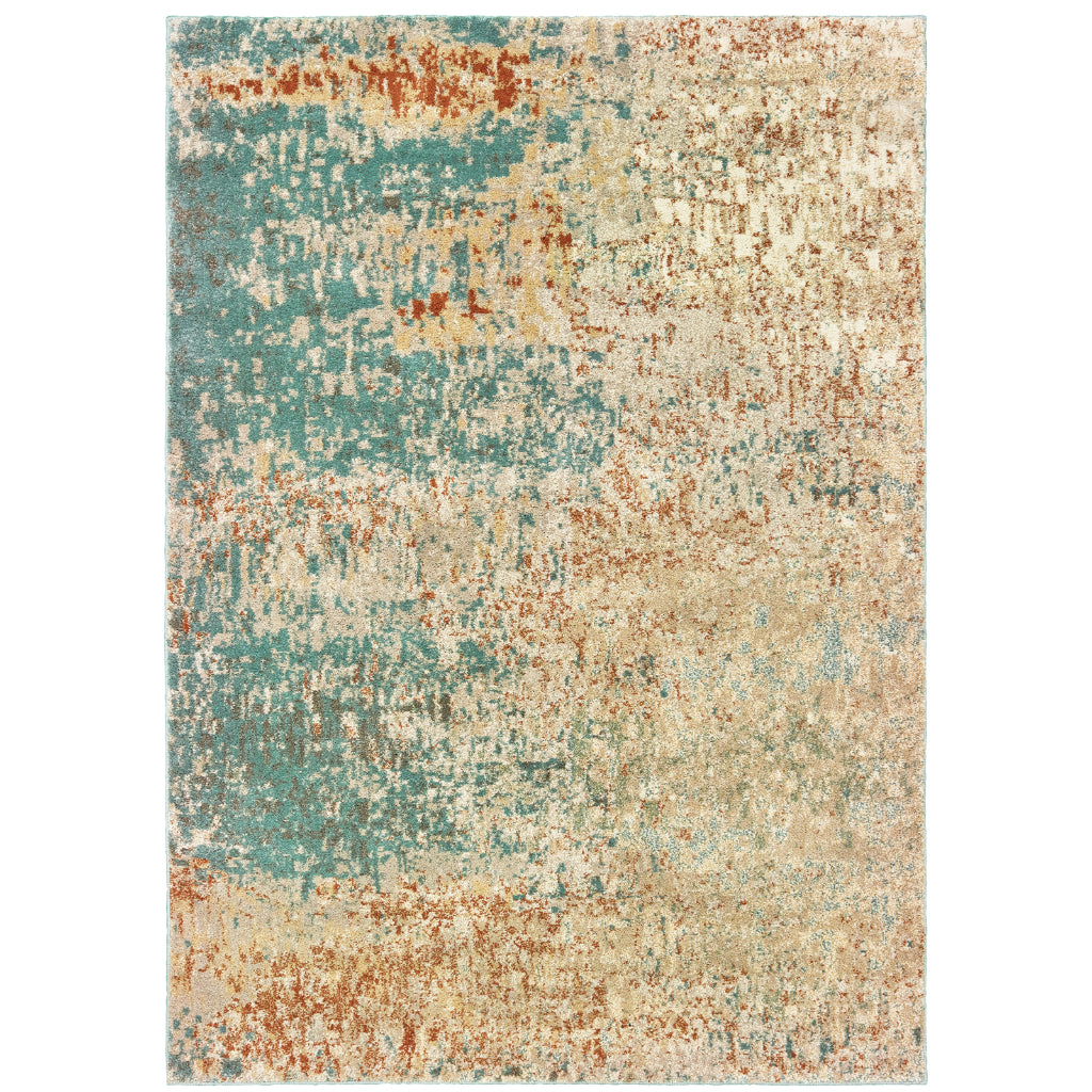 Oriental Weavers Carson 9654B Multicolor Rectangle Indoor Area Rug - Stain Resistant Abstract Rug-