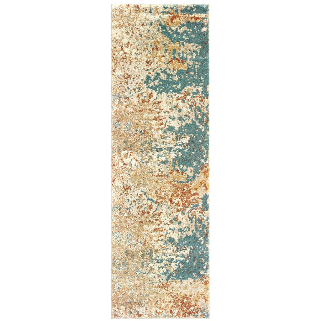 Oriental Weavers Carson 9654B Multicolor Rectangle Indoor Runner - Stain Resistant Abstract Rug