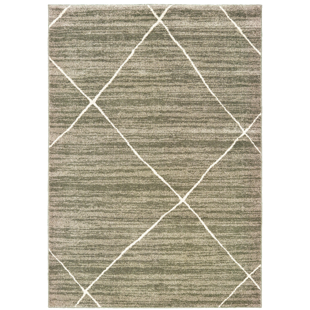Oriental Weavers Carson 9661A Gray Rectangle Indoor Area Rug - Stain Resistant Geometric Rug-