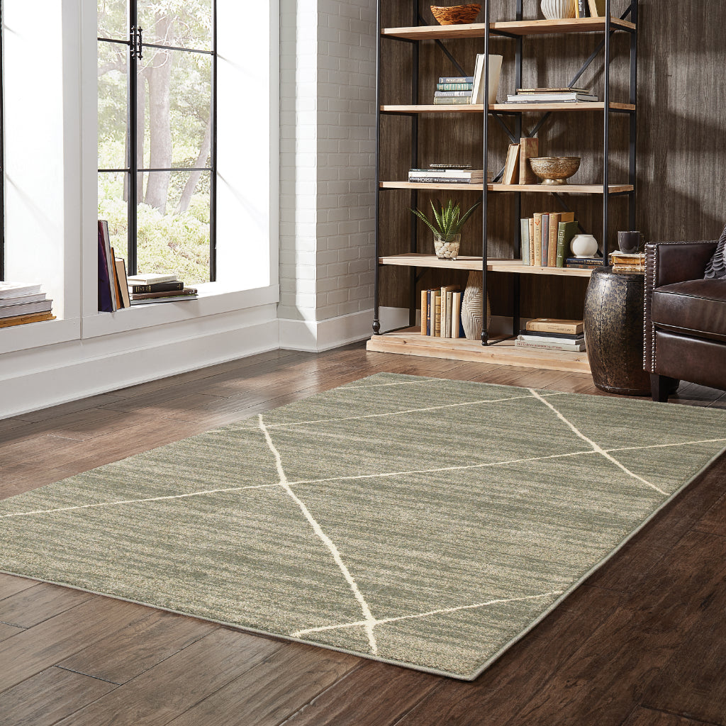 Oriental Weavers Carson 9661A Gray Rectangle Indoor Area Rug - Stain Resistant Geometric Rug-