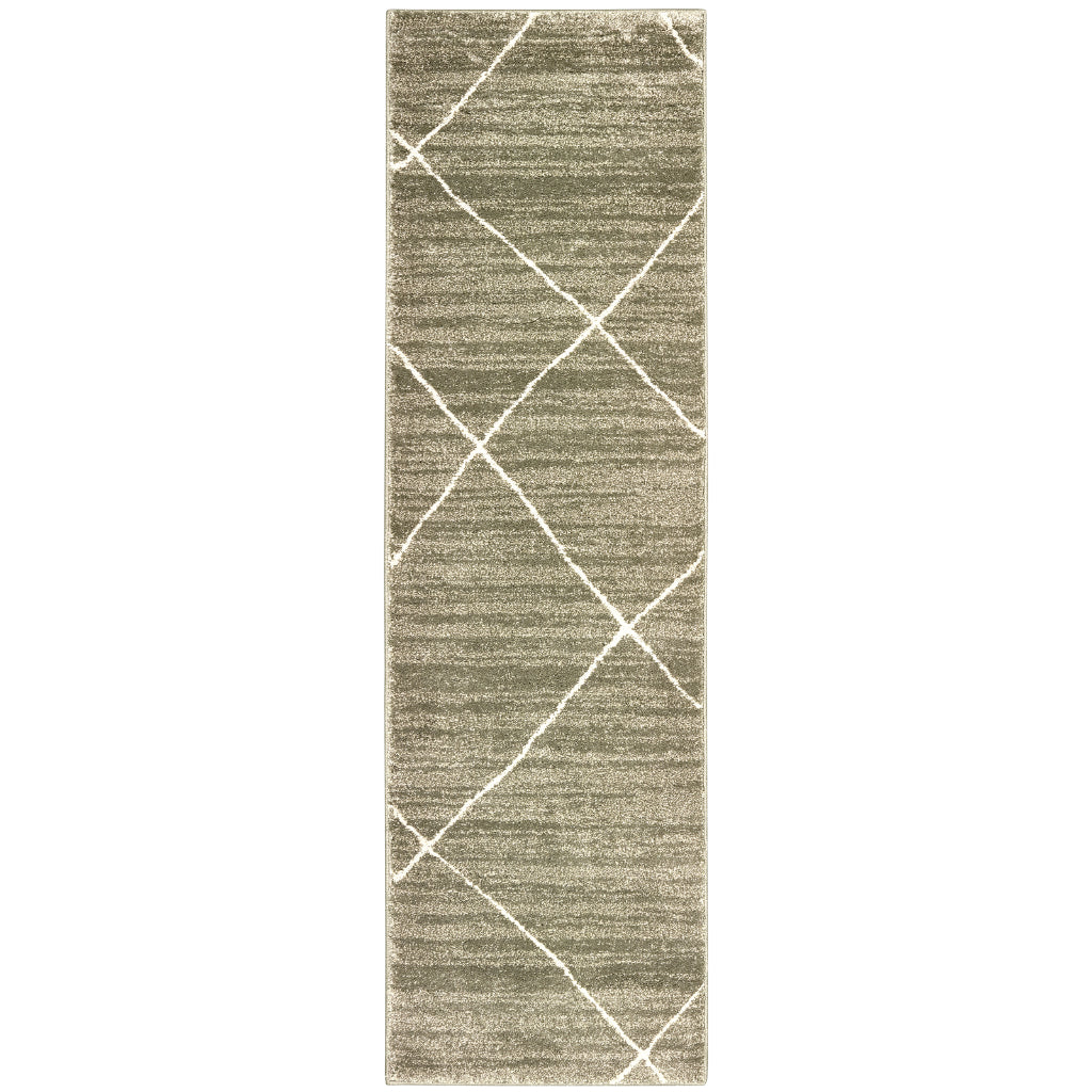 Oriental Weavers Carson 9661A Gray Rectangle Indoor Runner - Stain Resistant Geometric Rug-