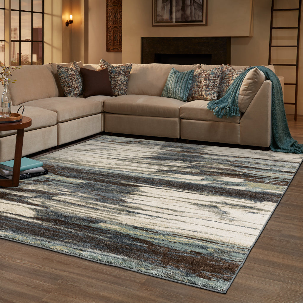 Oriental Weavers Carson 9675A Multicolor Rectangle Indoor Area Rug - Stain Resistant Abstract Rug