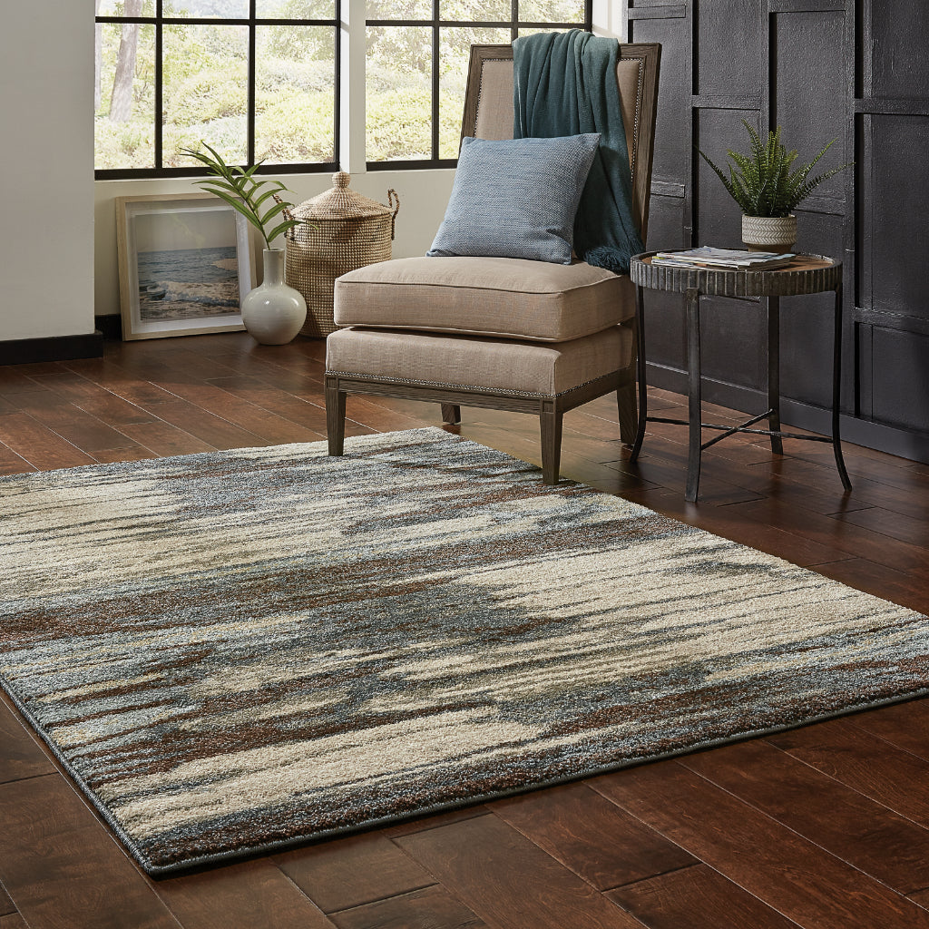 Oriental Weavers Carson 9675A Multicolor Rectangle Indoor Area Rug - Stain Resistant Abstract Rug