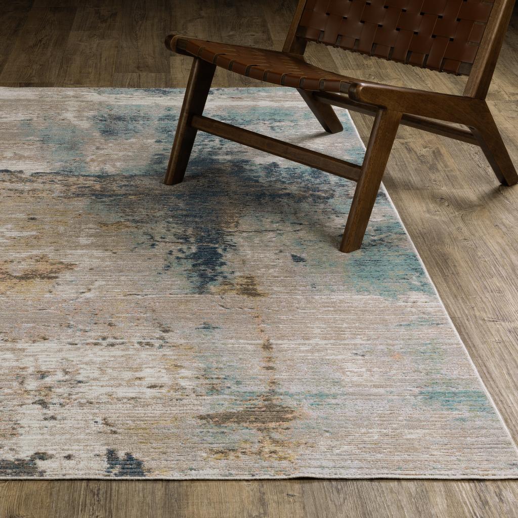 Oriental Weavers Cavett CAV03 Ivory Rectangle Indoor Area Rug Abstract Pattern-