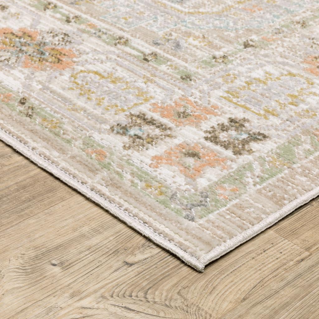 Oriental Weavers Cavett CAV04 Beige Rectangle Indoor Runner Oriental Pattern-