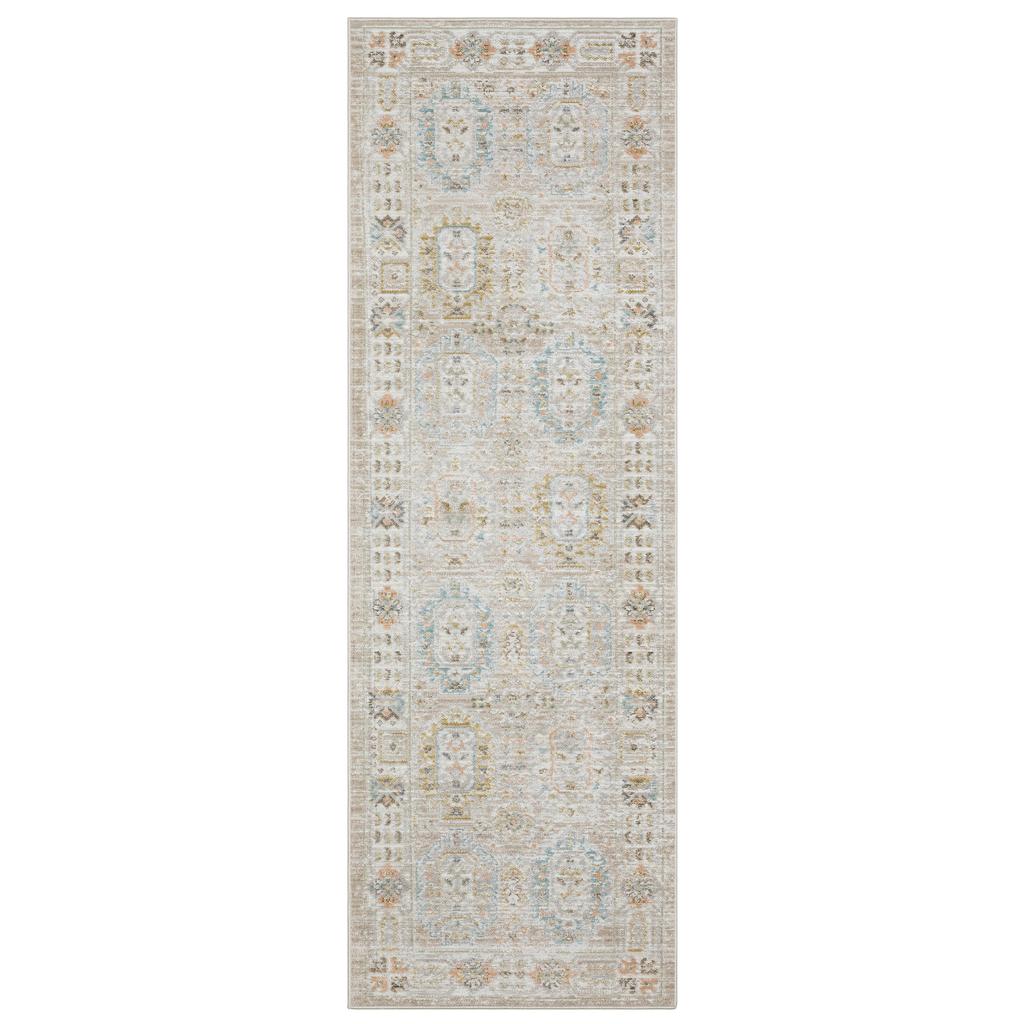 Oriental Weavers Cavett CAV04 Beige Rectangle Indoor Runner Oriental Pattern-