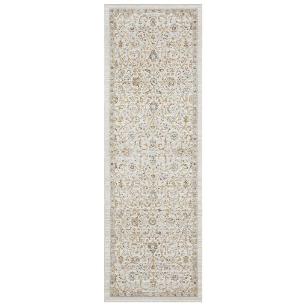 Oriental Weavers Cavett CAV05 Ivory Rectangle Indoor Runner Floral Pattern-