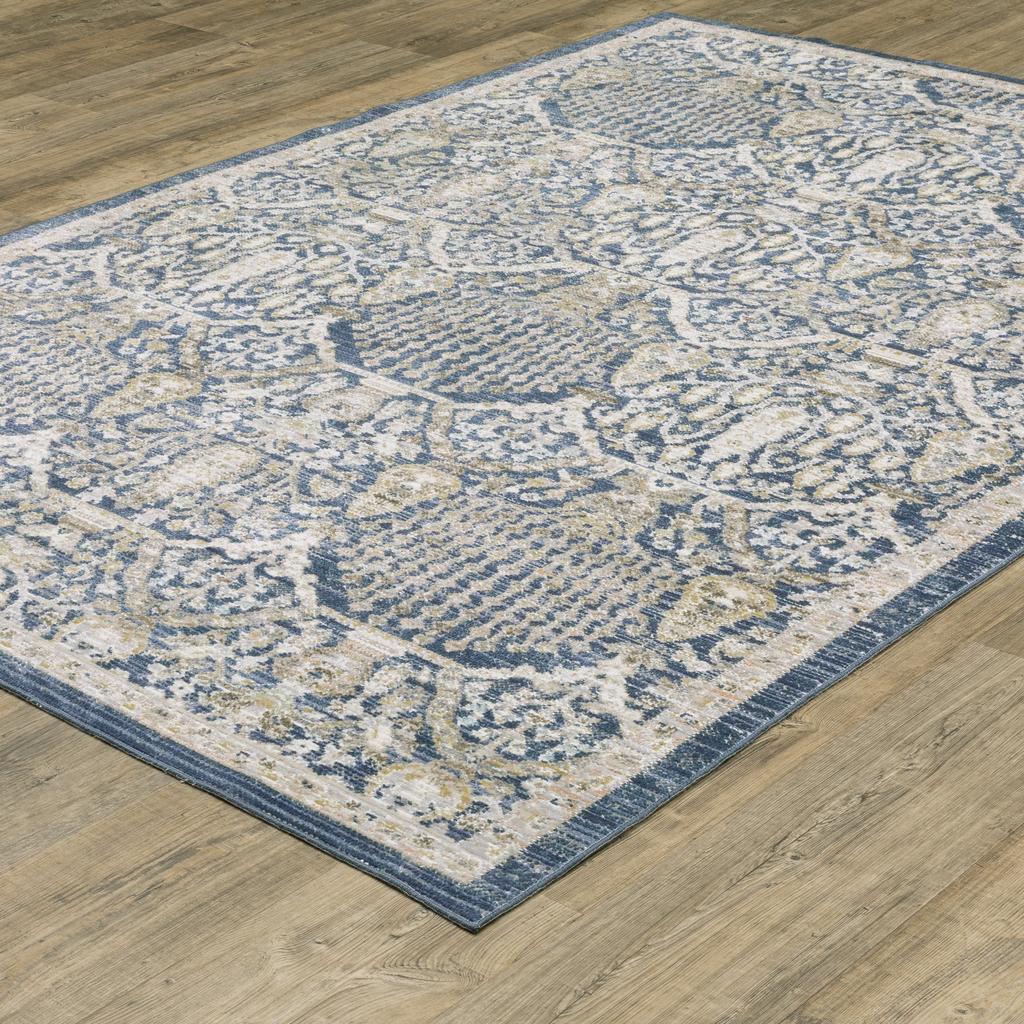 Oriental Weavers Cavett CAV06 Blue Rectangle Indoor Area Rug Oriental Pattern-