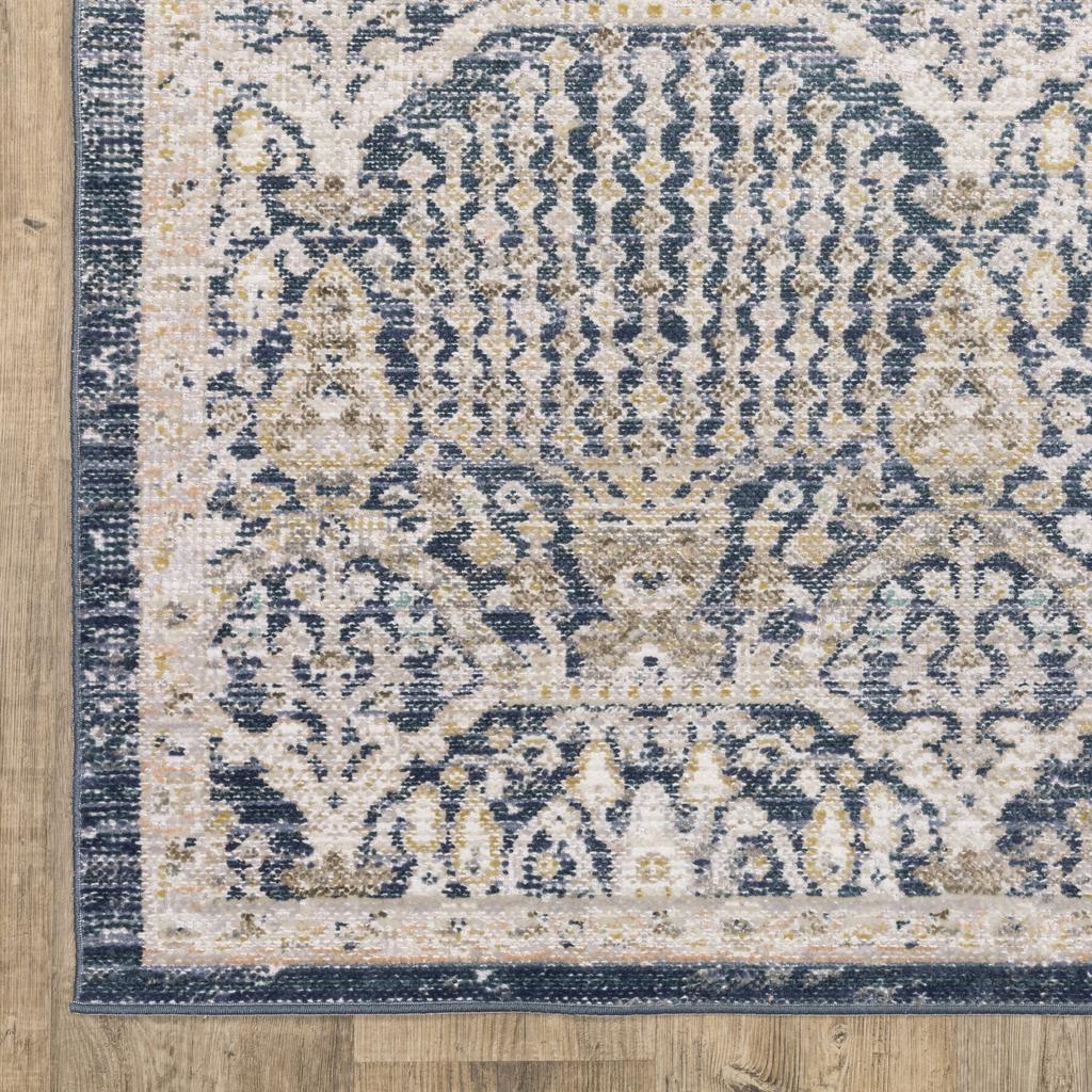 Oriental Weavers Cavett CAV06 Blue Rectangle Indoor Runner Oriental Pattern-