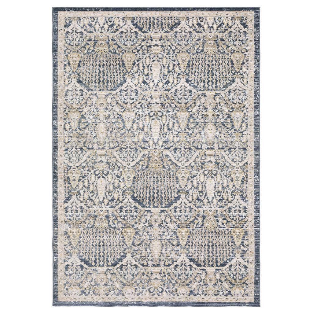 Oriental Weavers Cavett CAV06 Blue Rectangle Indoor Runner Oriental Pattern-