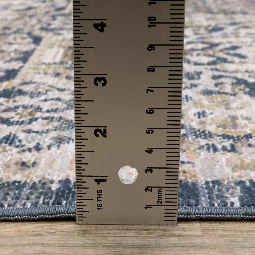 Oriental Weavers Cavett CAV06 Blue Rectangle Indoor Runner Oriental Pattern-