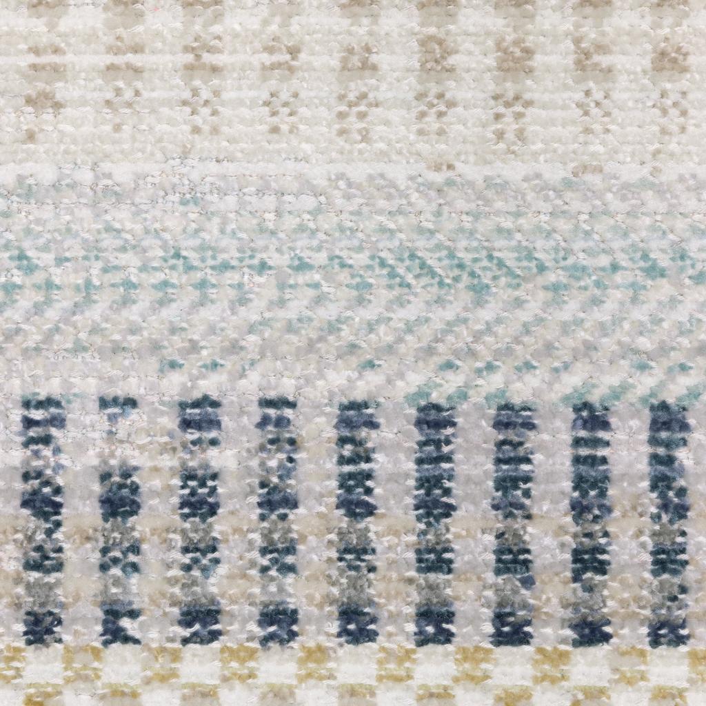 Oriental Weavers Cavett CAV08 Ivory Rectangle Indoor Runner Stripe Pattern-