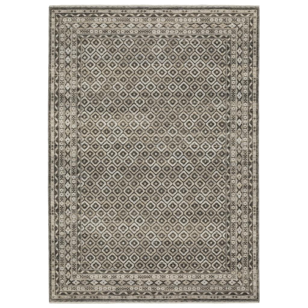 Oriental Weavers Chamberlain CH03B Grey Rectangle Indoor Area Rug Panel Pattern-