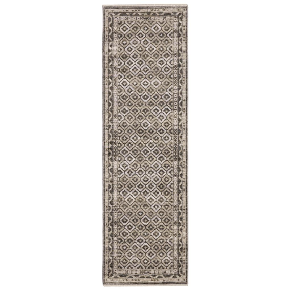 Oriental Weavers Chamberlain CH03B Grey Rectangle Indoor Runner Panel Pattern-