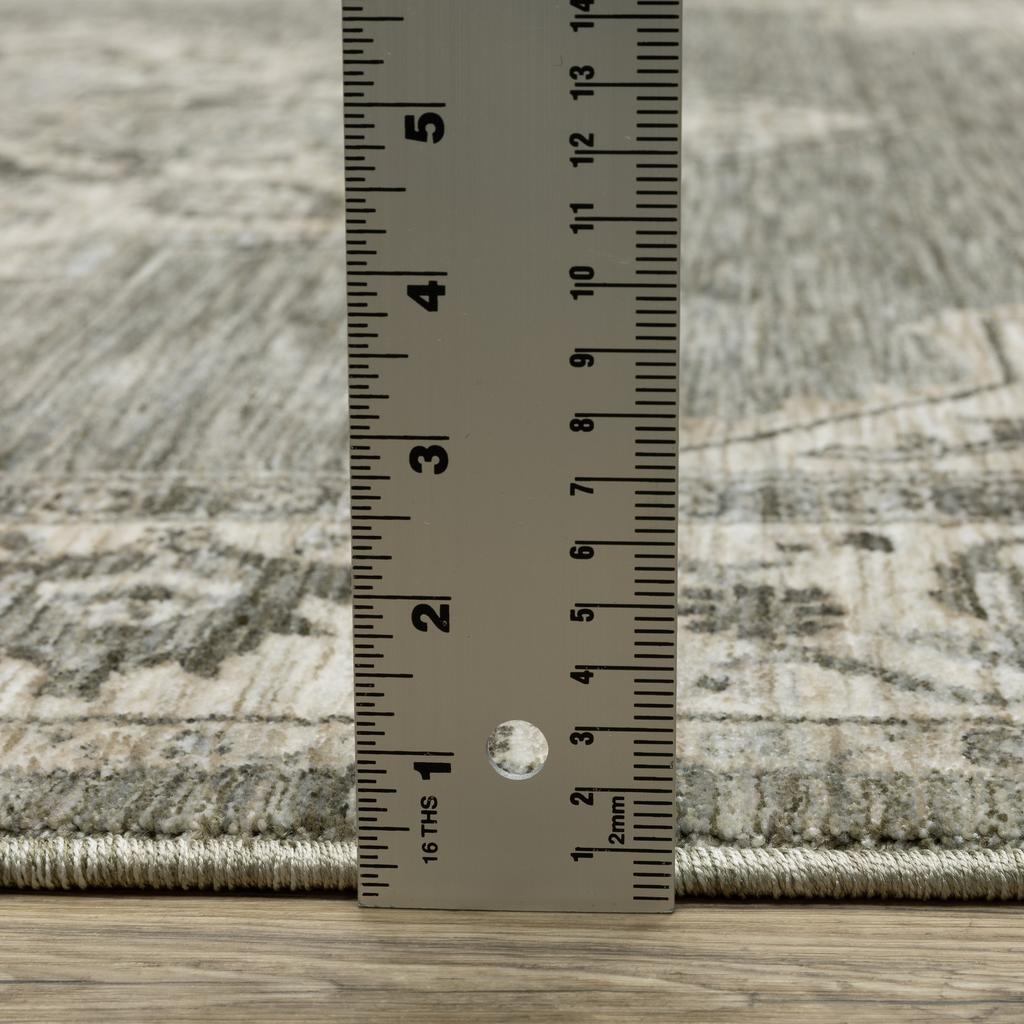 Oriental Weavers Chamberlain CH05A Grey Rectangle Indoor Area Rug Medallion Pattern-