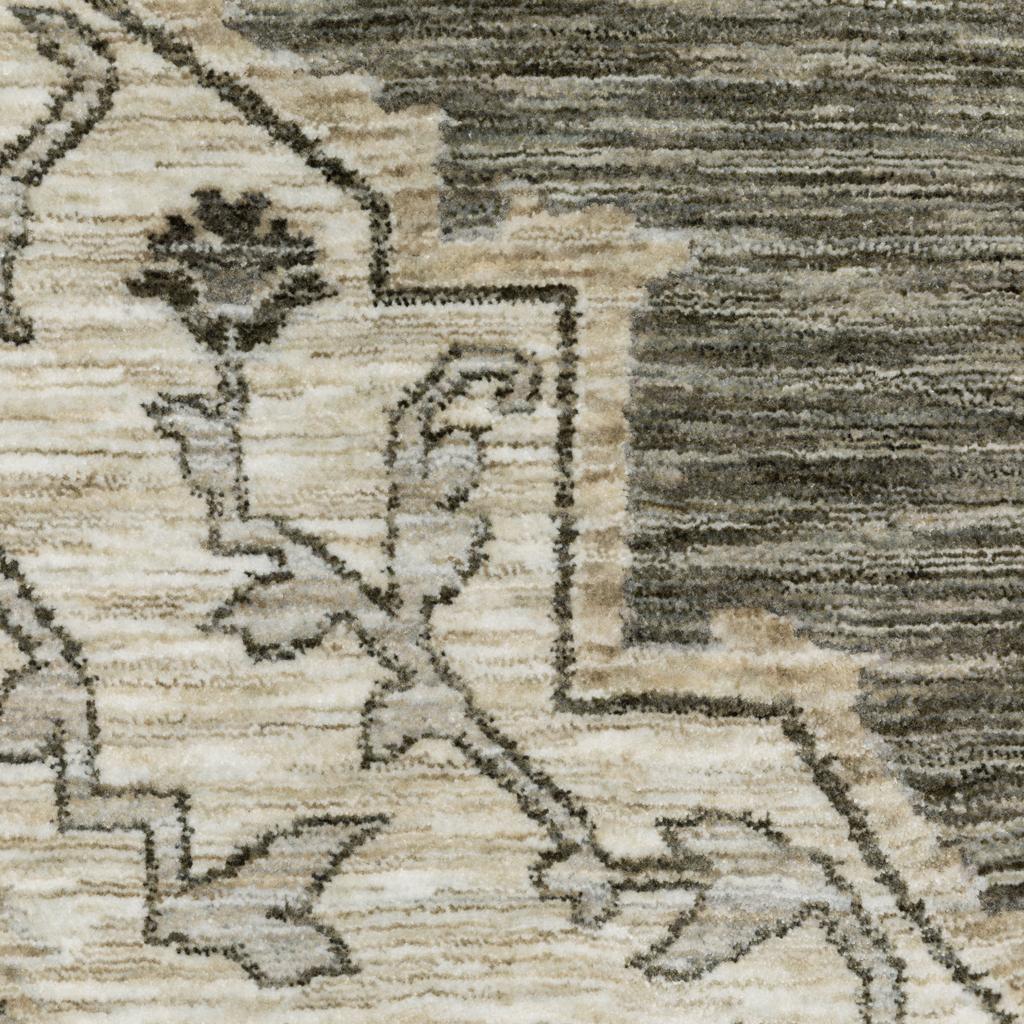 Oriental Weavers Chamberlain CH05A Grey Rectangle Indoor Area Rug Medallion Pattern-