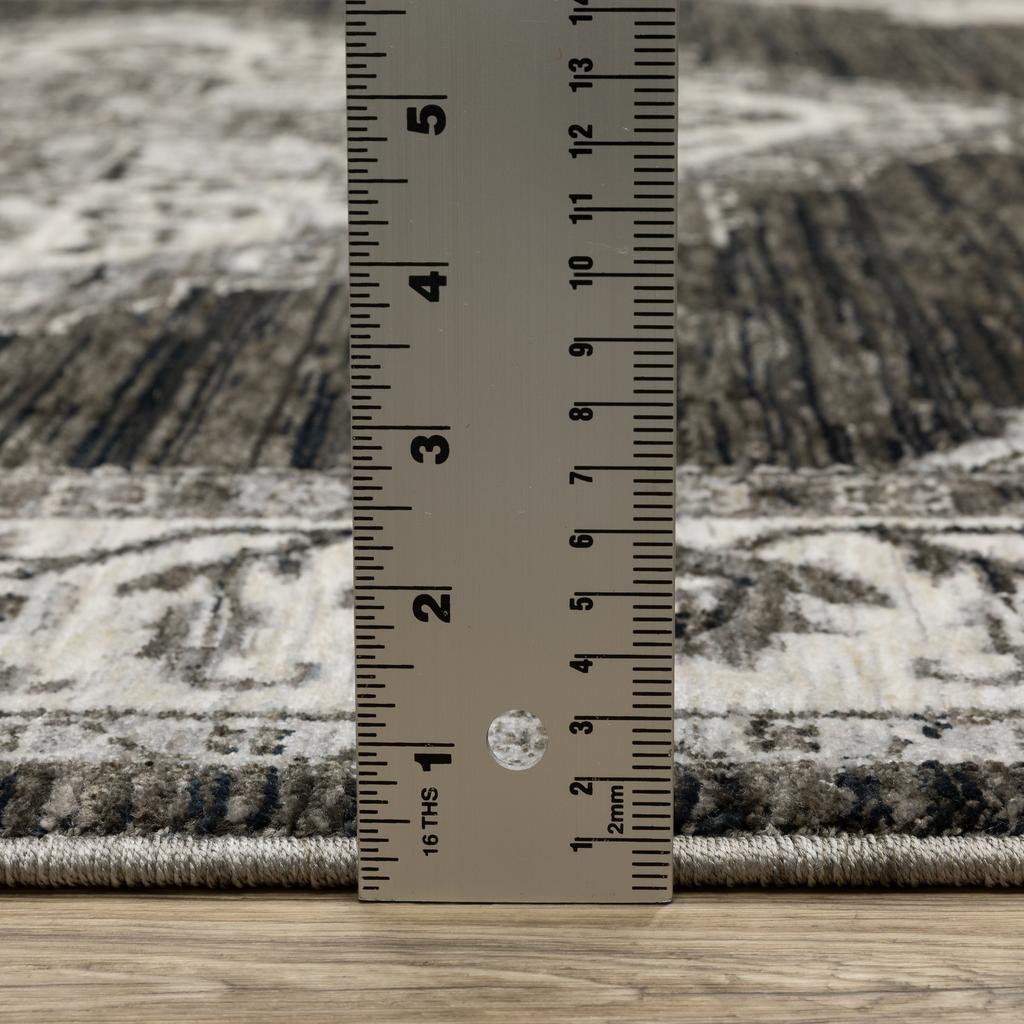 Oriental Weavers Chamberlain CH05C Charcoal Rectangle Indoor Runner Medallion Pattern-