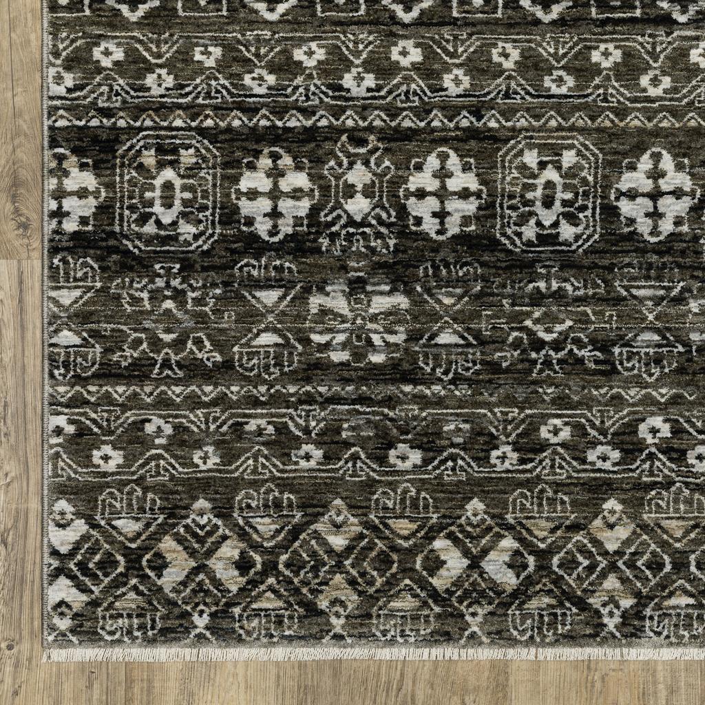 Oriental Weavers Chamberlain CH07C Black Rectangle Indoor Runner Tribal Pattern-