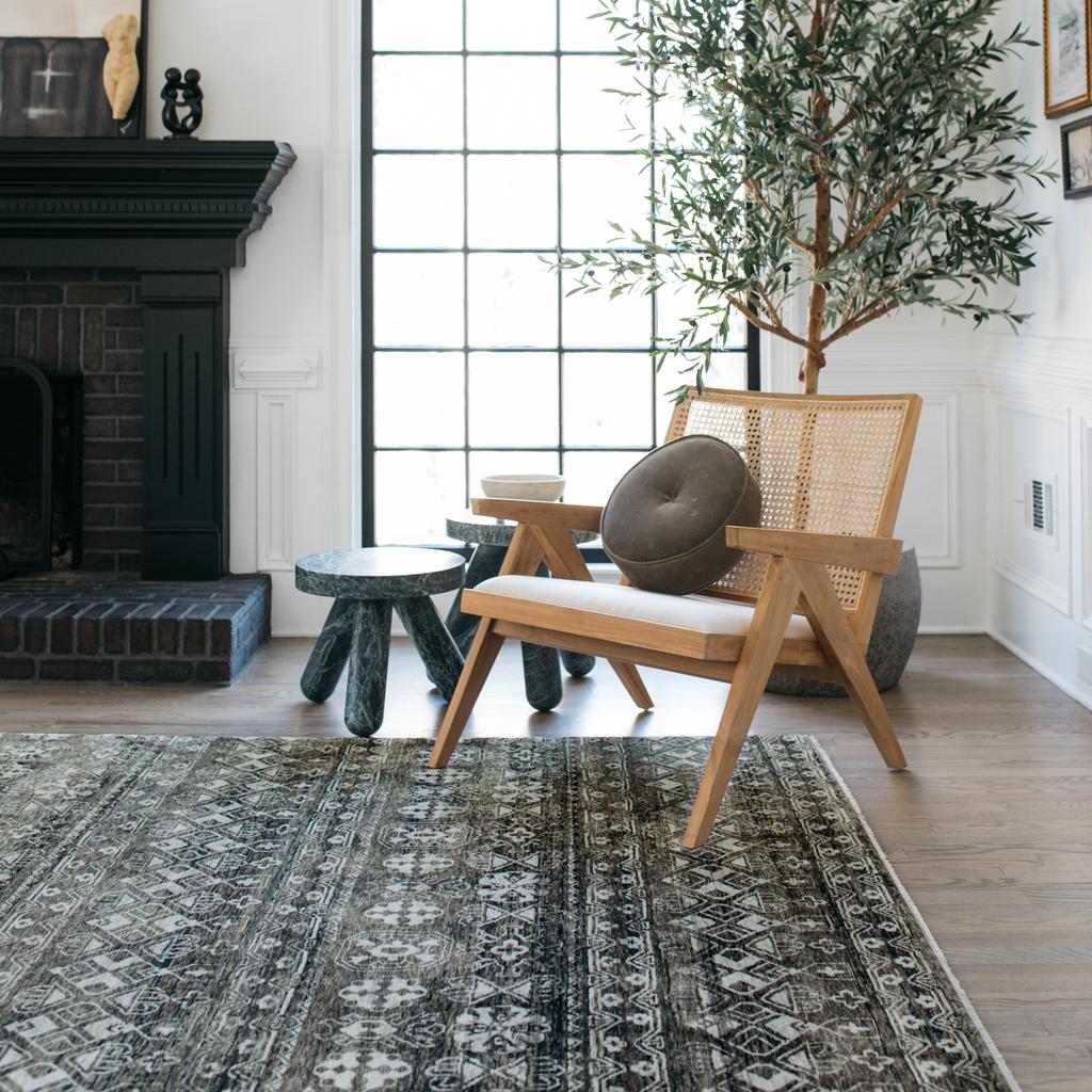 Oriental Weavers Chamberlain CH07C Black Rectangle Indoor Area Rug Tribal Pattern-