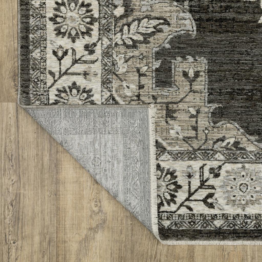 Oriental Weavers Chamberlain CH08B Grey Rectangle Indoor Area Rug Medallion Pattern-