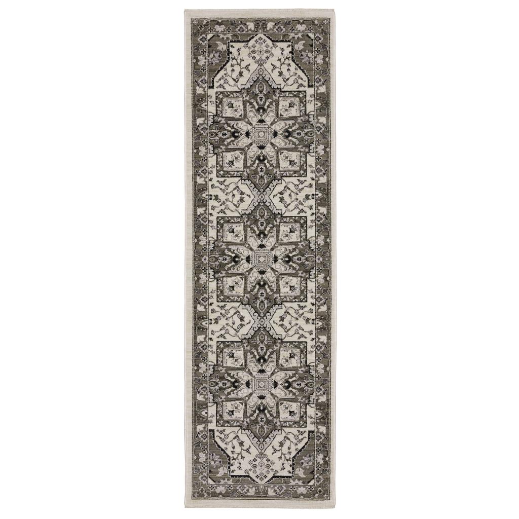 Oriental Weavers Chamberlain CH09A Ivory Rectangle Indoor Runner Medallion Pattern-