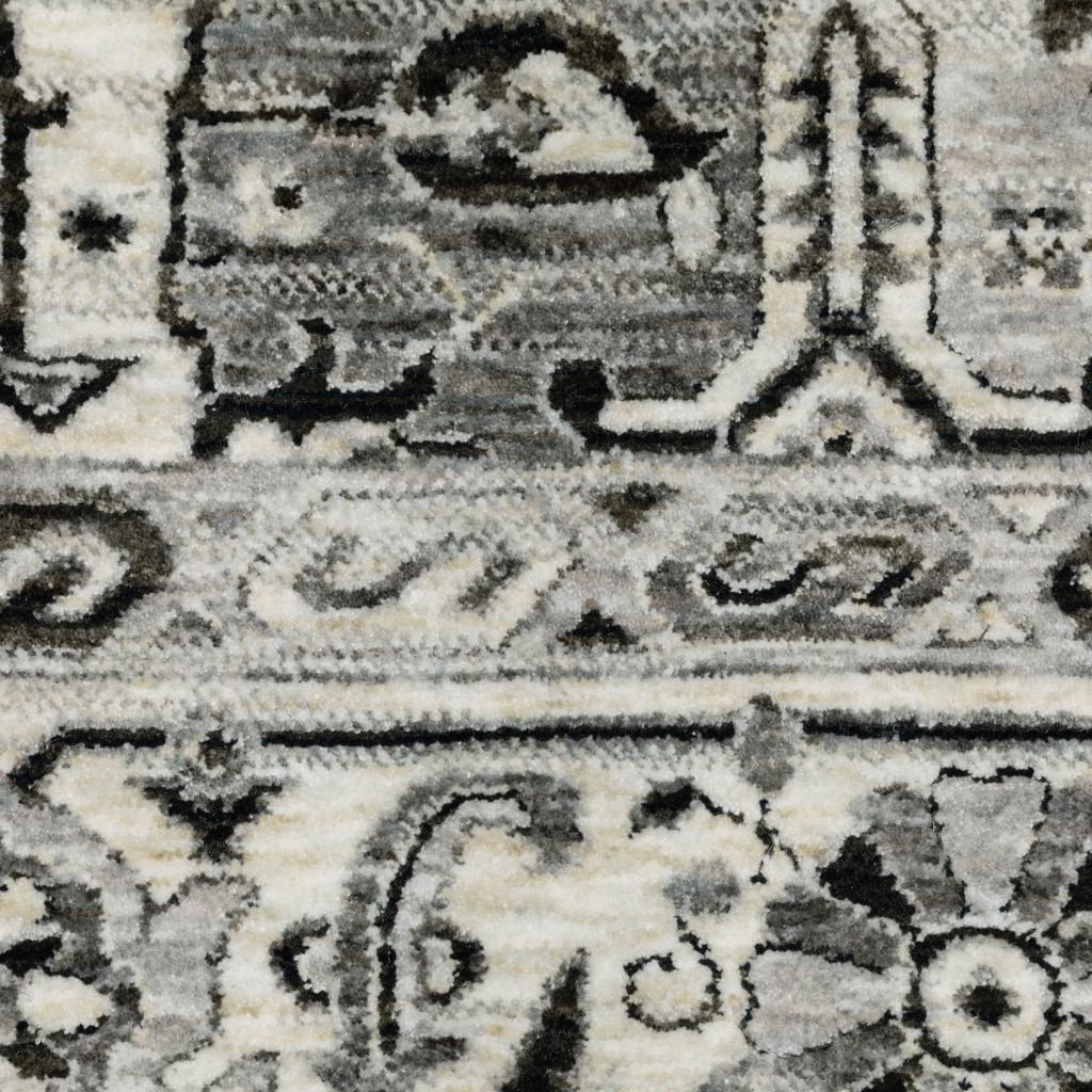 Oriental Weavers Chamberlain CH10L Grey Rectangle Indoor Runner Medallion Pattern-