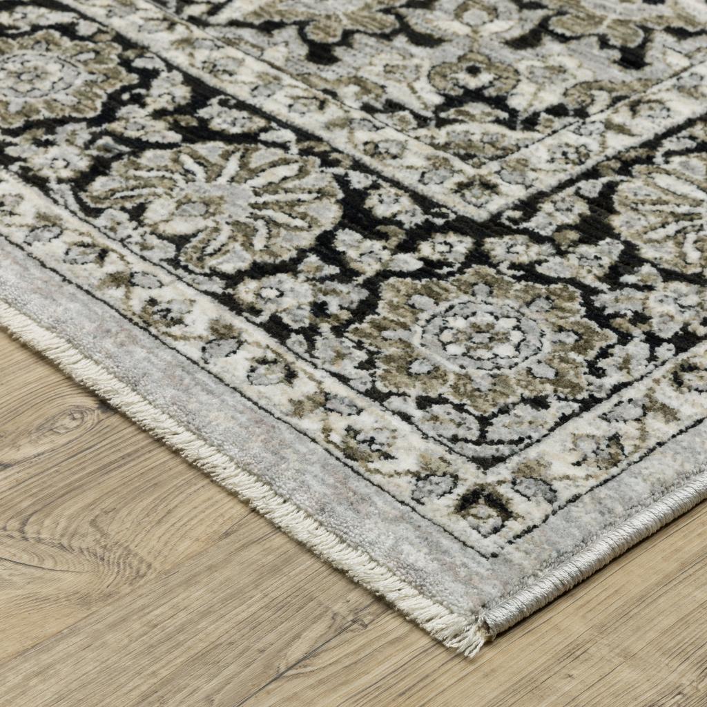 Oriental Weavers Chamberlain CH11L Grey Rectangle Indoor Runner Medallion Pattern-